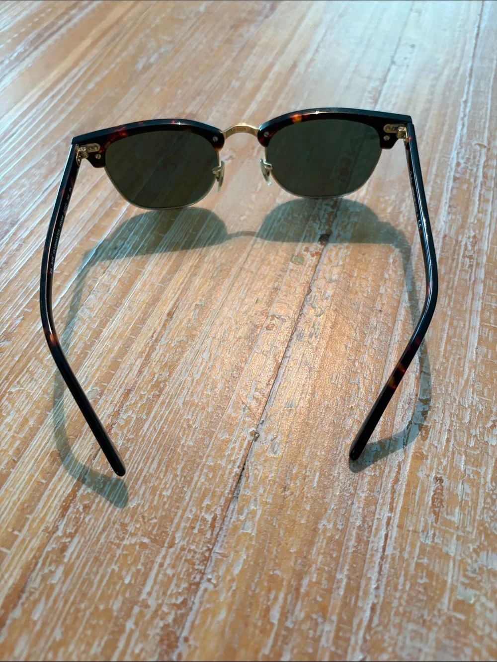Ray-Ban Clubmaster Sunglasses in Tortoise and Dark Green